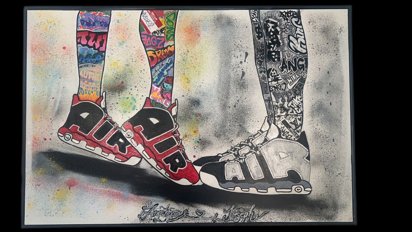 Canvas Art, Drawn - Extra Large Nike Couple