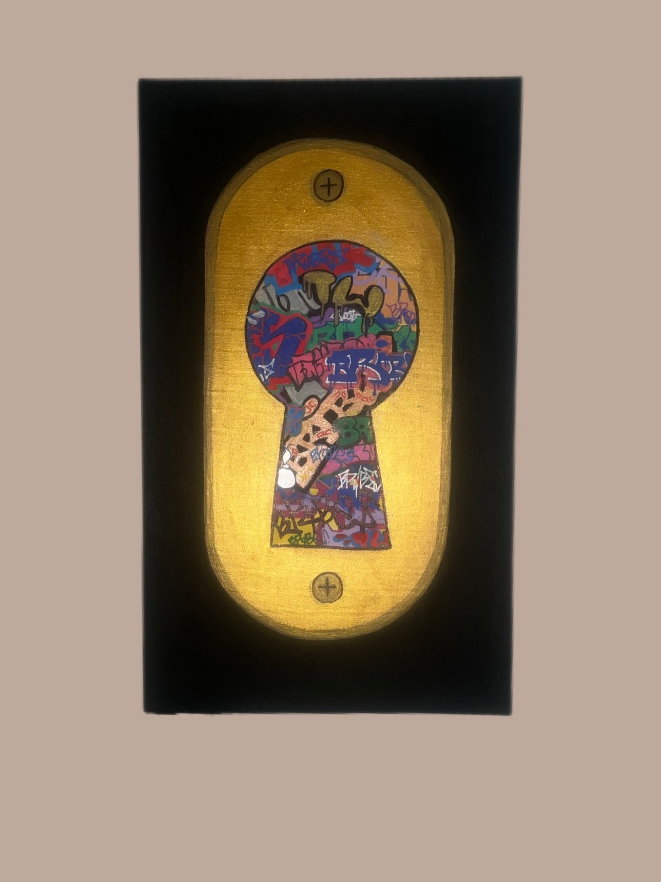 Canvas Art, Drawn - Medium - Lock and Key