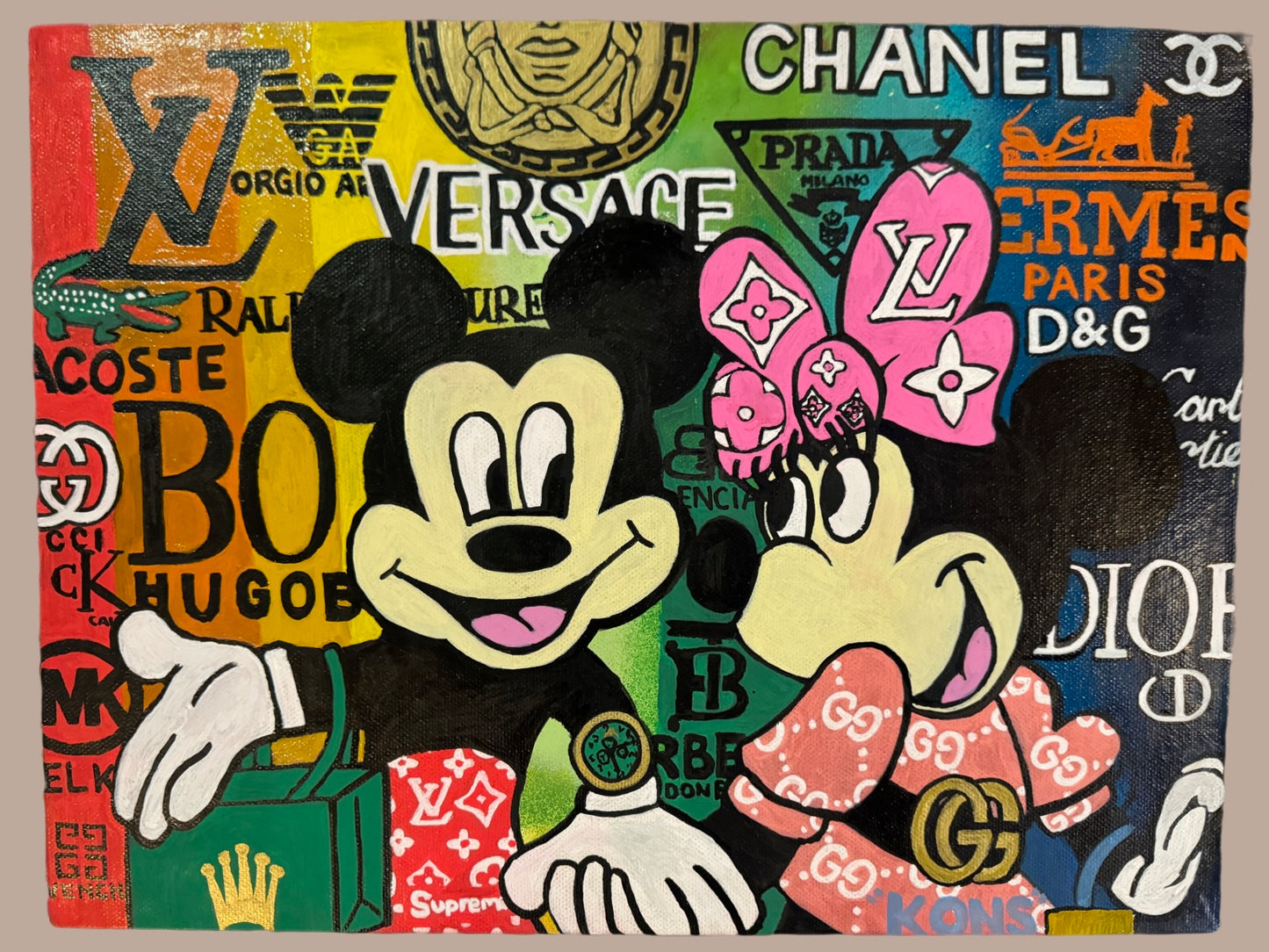 Canvas Art, Drawn - Small - Mickey and Minnie
