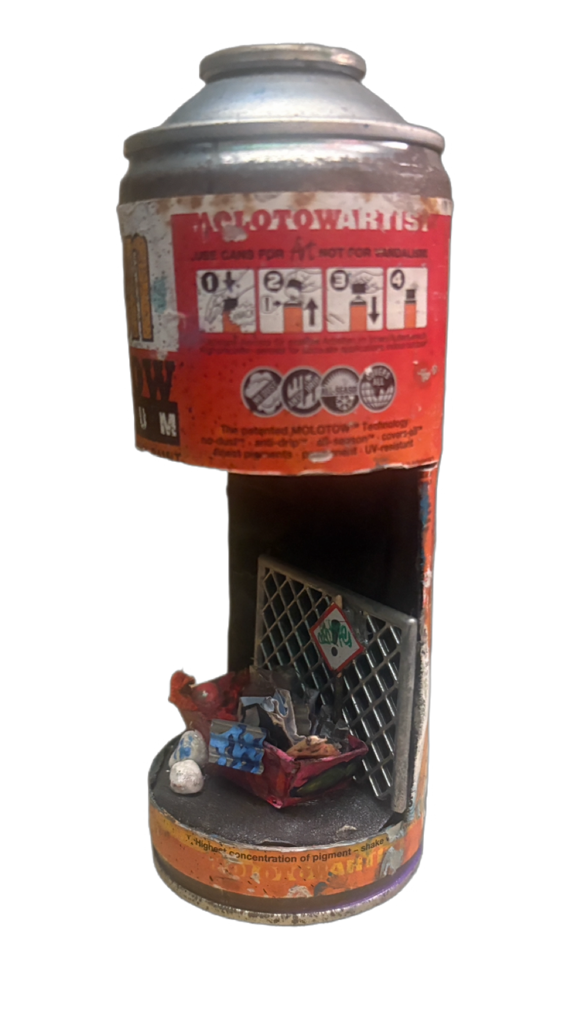 Can Art - Red Skip Bin
