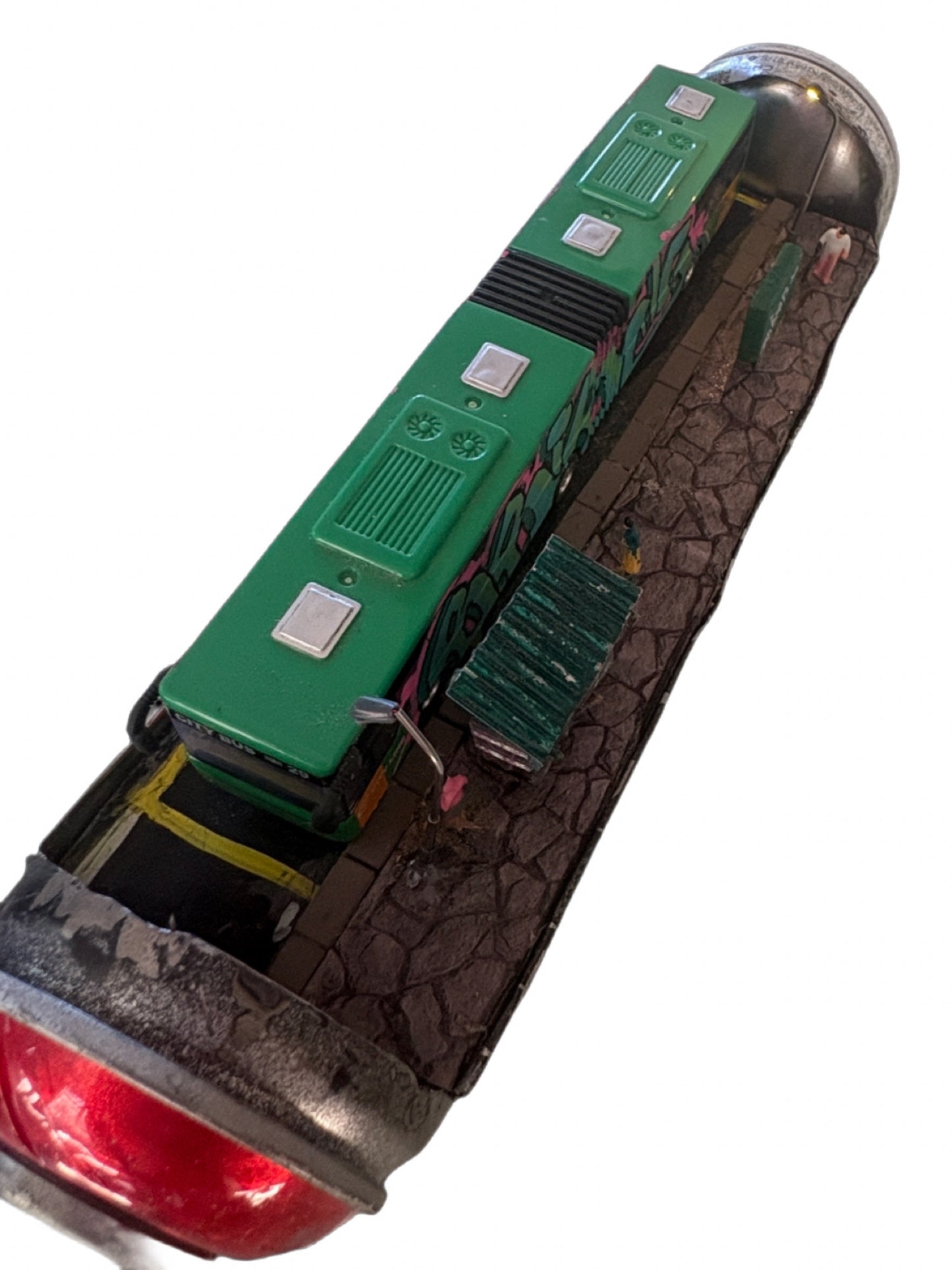 Can Art - Train Collection - Green Bus