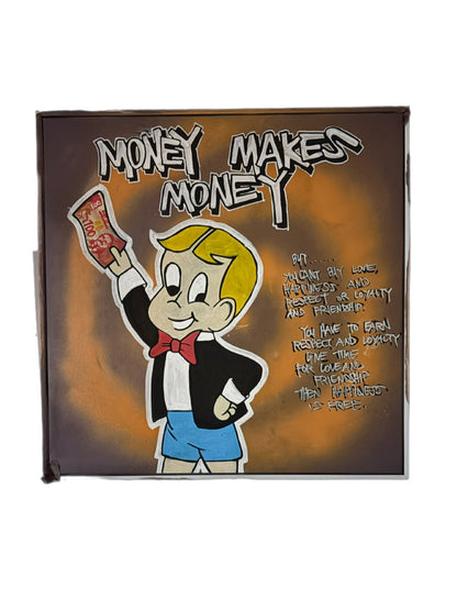 Money Makes Money Framed Canvas