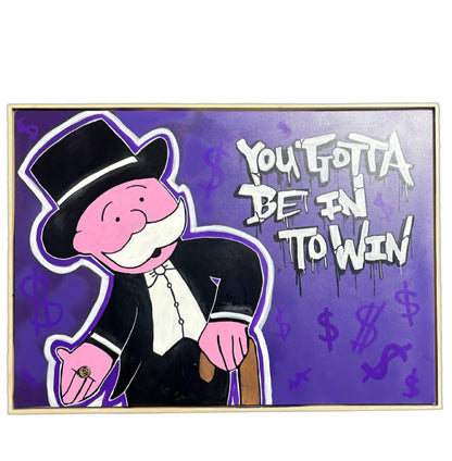 Monopoly Man Framed Canvas