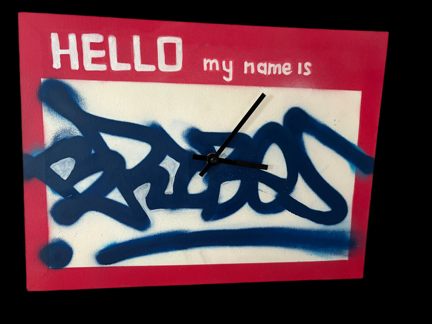 Canvas Graffiti Clock