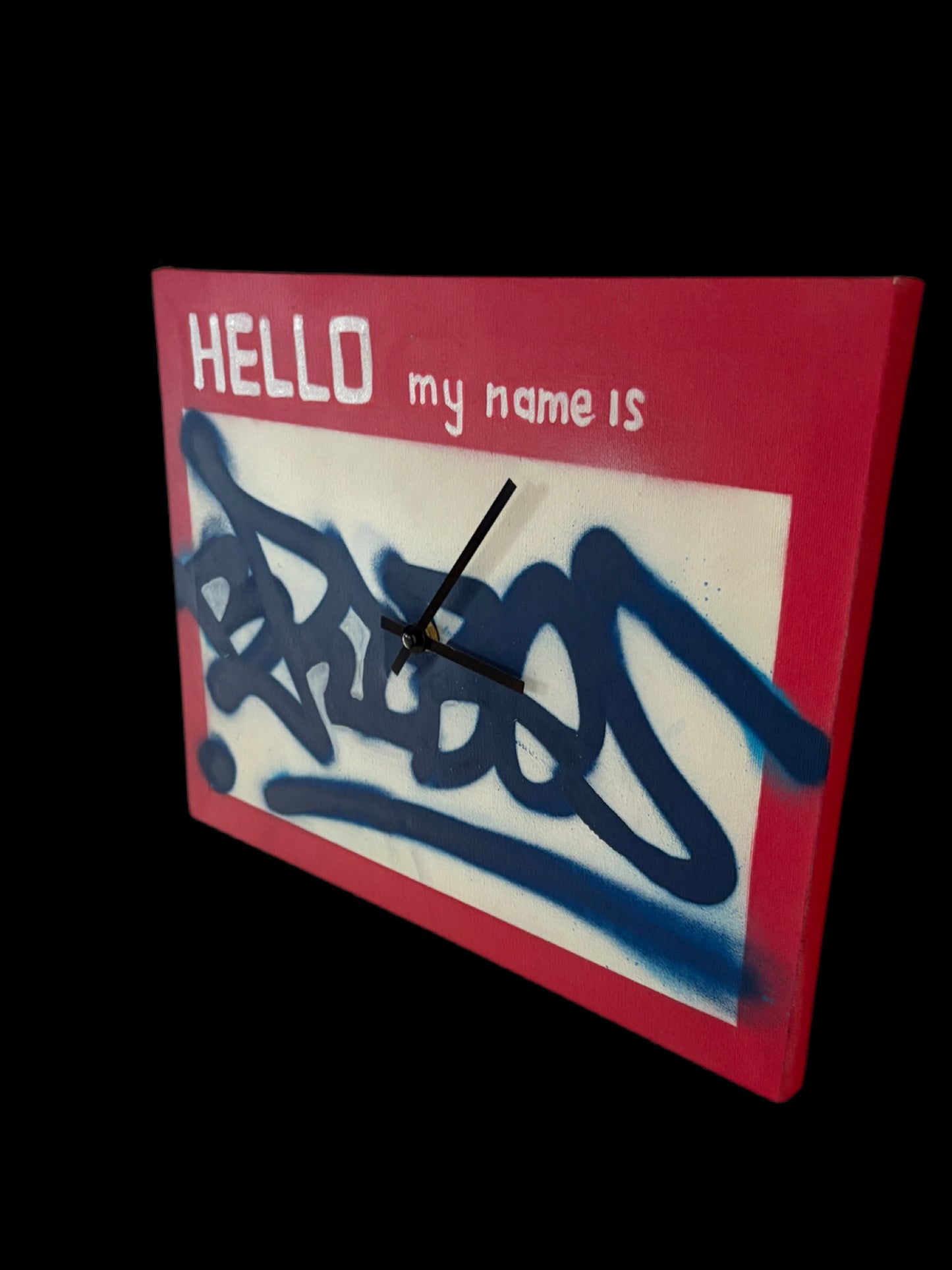 Canvas Graffiti Clock