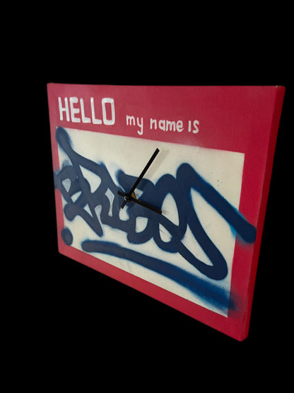 Canvas Graffiti Clock