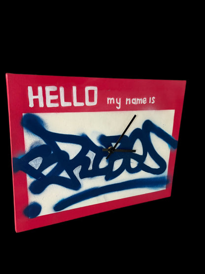 Canvas Graffiti Clock