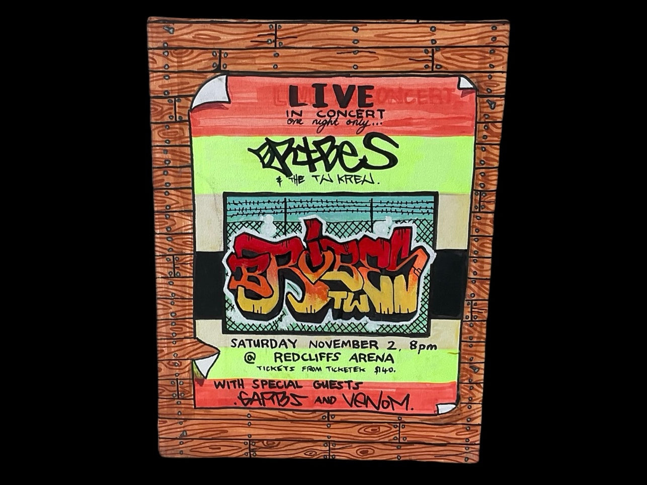 Canvas Art, Drawn - Medium - Concert Ticket