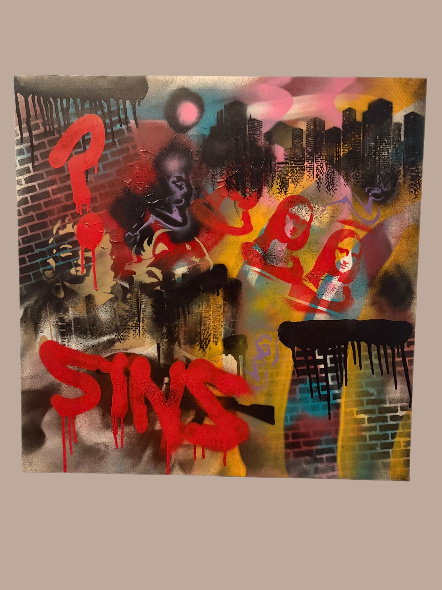 Canvas Art Large - Pop Art Range SINS *SOLD*