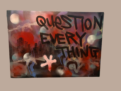 Canvas Art Large - Pop Art Range QUESTION EVERYTHING **SOLD OUT**