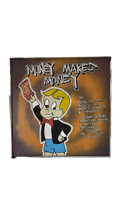 Money Makes Money Framed Canvas