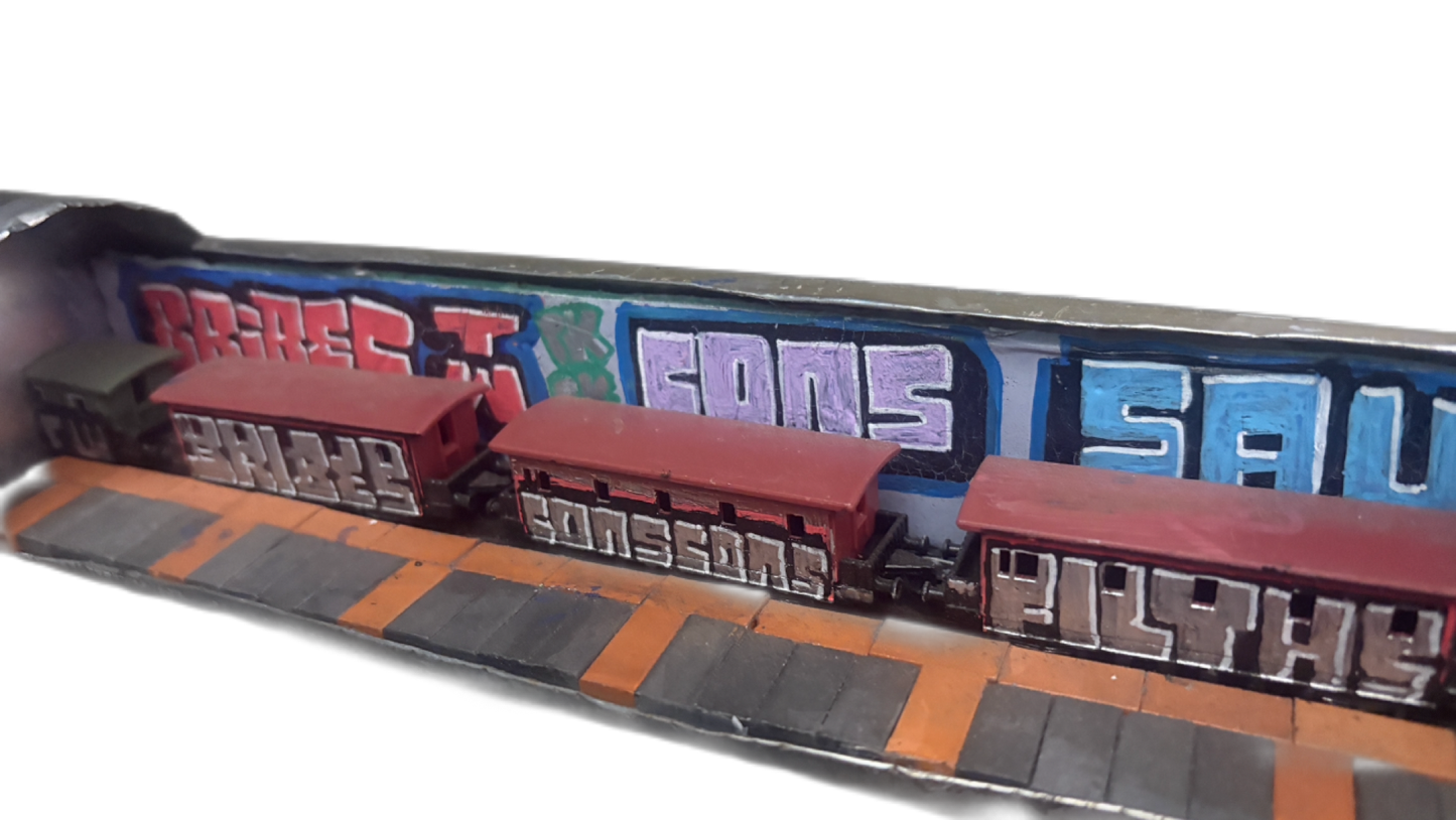 Can Art - Train - Silver Extra Large