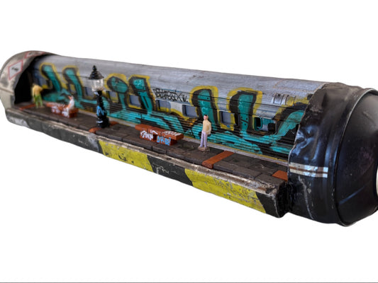 Can Art - Train - Silver Train at Station