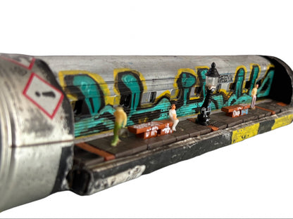 Can Art - Train - Silver Train at Station