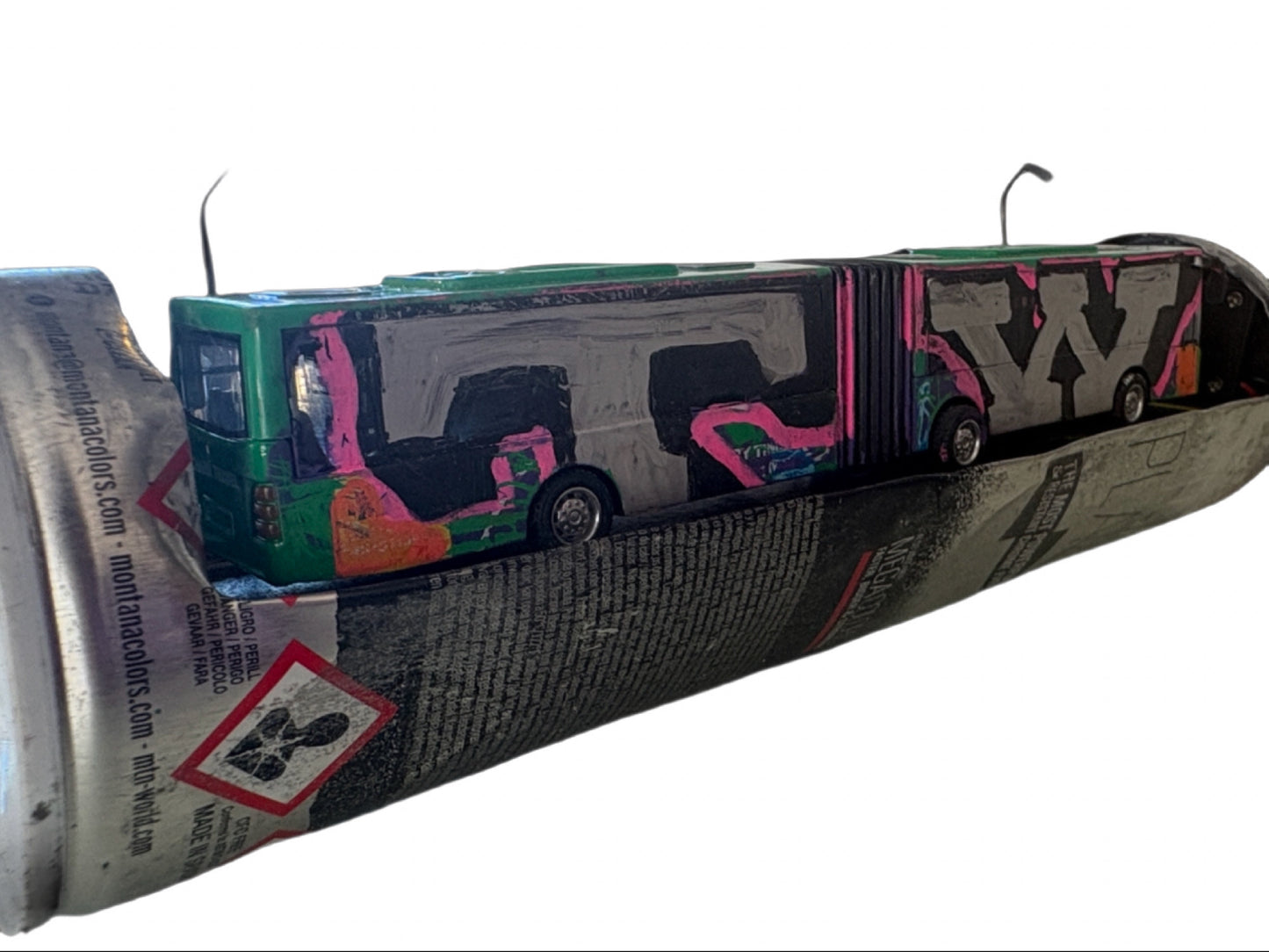 Can Art - Train Collection - Green Bus