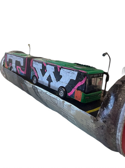 Can Art - Train Collection - Green Bus