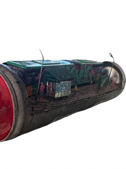 Can Art - Train Collection - Green Bus