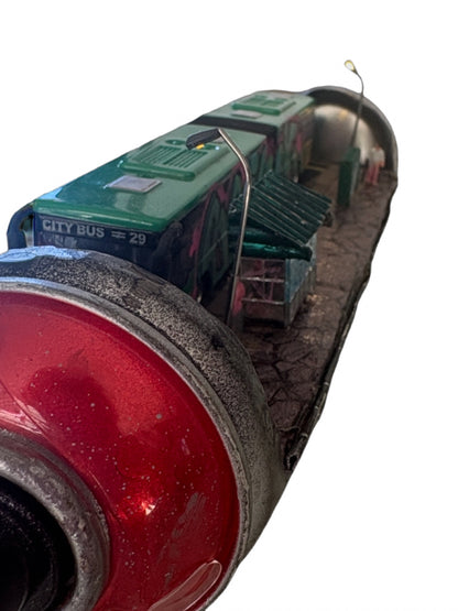 Can Art - Train Collection - Green Bus